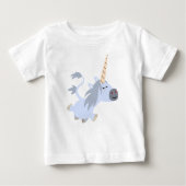 Cute Trotting Cartoon Unicorn Baby T-Shirt (Voorkant)