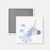 Cute Trotting Cartoon Unicorn Magnet (Voorkant / Achterkant)