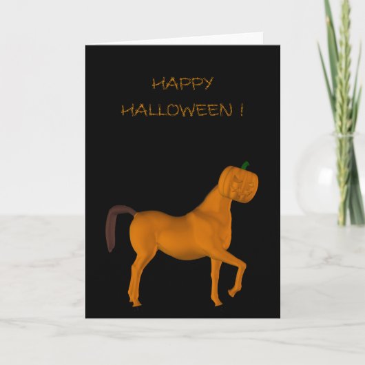 Cute Trotting Halloween Horse Kaart (Voorkant)