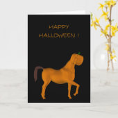 Cute Trotting Halloween Horse Kaart (Gele Bloem)