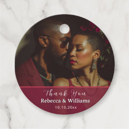 Cute trouw favor tags bedankjes labels