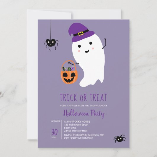 Cute-truc behandelt kinder spooksweets Halloween p Kaart (Voorkant)