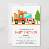 Cute Truck Baby shower Invitation Kaart (Voorkant)