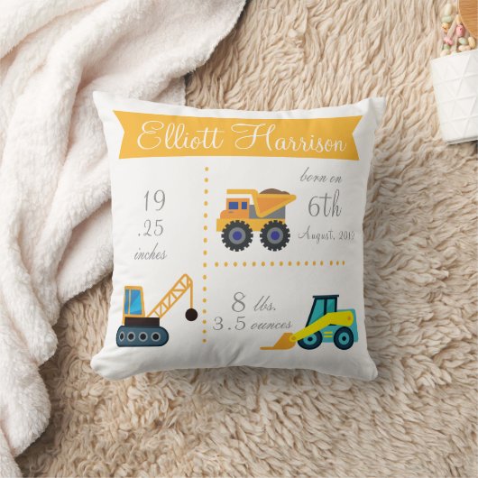 Cute Trucks Baby Notice Pillow Kussen (Deken)