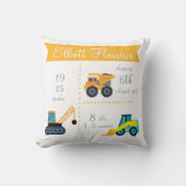 Cute Trucks Baby Notice Pillow Kussen (Voorkant)
