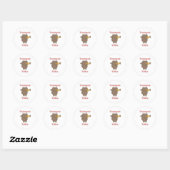 Cute Trumpet Tribe Cat Illustration  Ronde Sticker (Vel)