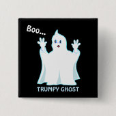 Cute Trumpy Ghost Vierkante Button 5,1 Cm (Voorkant)