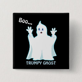 Cute Trumpy Ghost Vierkante Button 5,1 Cm