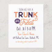 Cute Trunk of Treat Custom Halloween Flyer (Achterkant)