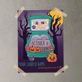 Cute Trunk of Treat Custom Halloween Poster