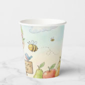 Cute Tu Bishvat Watercolor Blooming Tree Papieren Bekers (Achterkant)