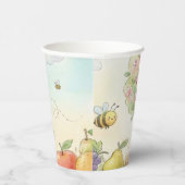 Cute Tu Bishvat Watercolor Blooming Tree Papieren Bekers (Rechts)