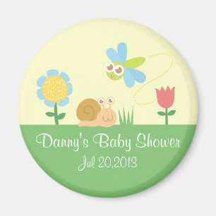 Cute Tuin Libelle en Slak Baby Shower Favoren Magneet
