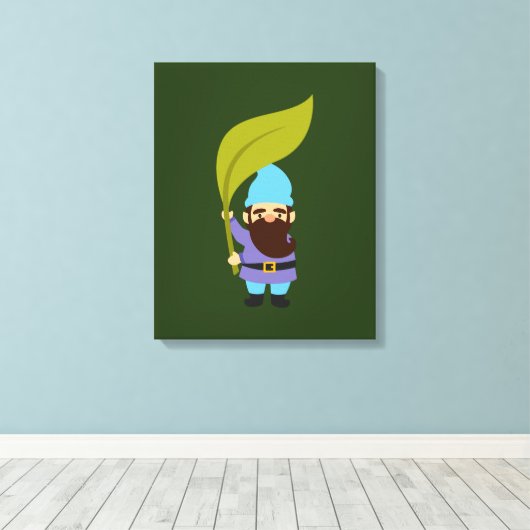 Cute tuingnomen leuk canvas afdruk (Insitu (Houten vloer))