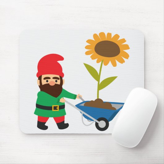 Cute tuingnomen leuk muismat (Met muis)