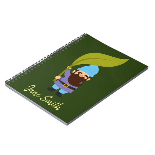 Cute tuingnomen leuk notitieboek (Linkerzijde)