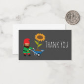 Cute tuingnomen leuk notitiekaartje (Voorkant / Achterkant in situ)