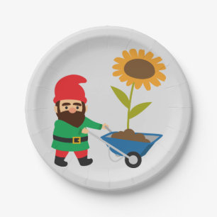 Cute tuingnomen leuk papieren bordje