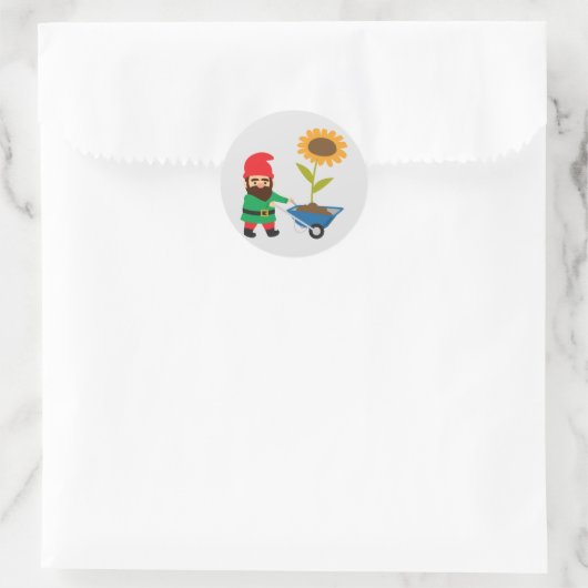 Cute tuingnomen leuk ronde sticker (Tas)