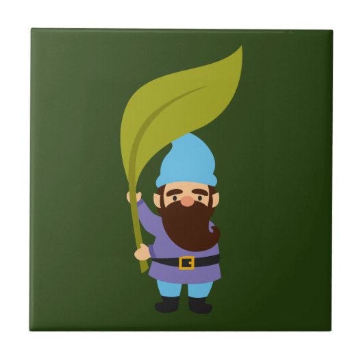 Cute tuingnomen leuk tegeltje (Voorkant)