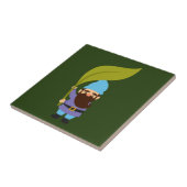 Cute tuingnomen leuk tegeltje (Zijkant)