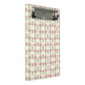 Cute Tulip Checkered Pattern | Pastel Floral  Mini Klembord (Schuin)