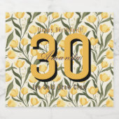 Cute Tulip Floral Birthday Present Bier Etiket (Enkel label)