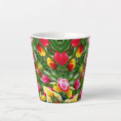 Cute tulip patroon latte mok (Voorkant)