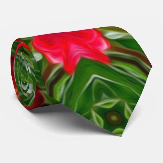 Cute tulip patroon stropdas (Opgerold)