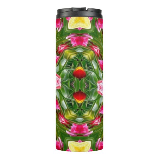 Cute tulip patroon thermosbeker (Achterkant)