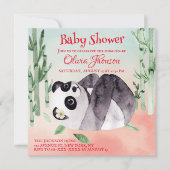 Cute Tumbling Panda Gender Baby shower Uitnodiging (Voorkant)