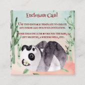 Cute Tumbling Panda Gender Baby shower Uitnodiging Informatiekaartje (Voorkant)