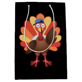 Cute Turkey Boy Gobble - Thanksgiving Gift Medium Cadeauzakje