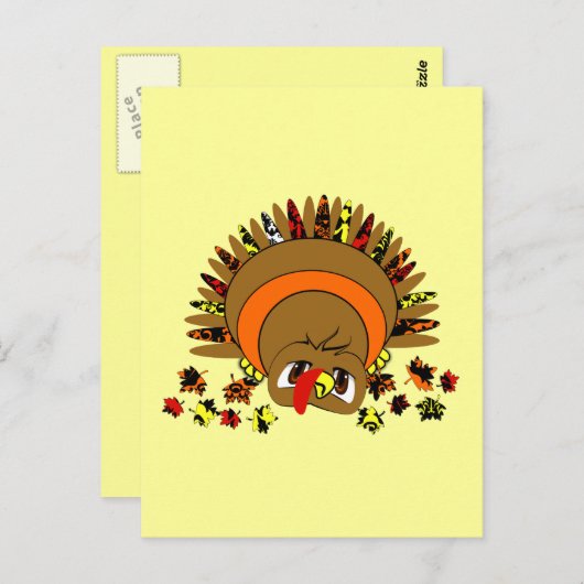 Cute Turkey Briefkaart (Voorkant / Achterkant)