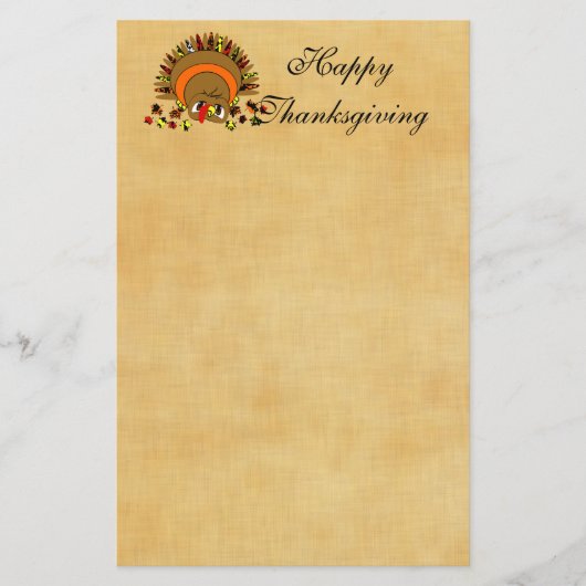 Cute Turkey Briefpapier (Voorkant)