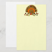 Cute Turkey Briefpapier (Voorkant / Achterkant)