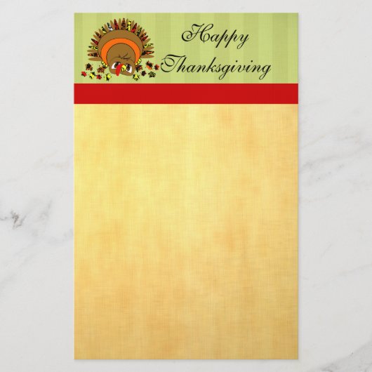 Cute Turkey Briefpapier (Voorkant)