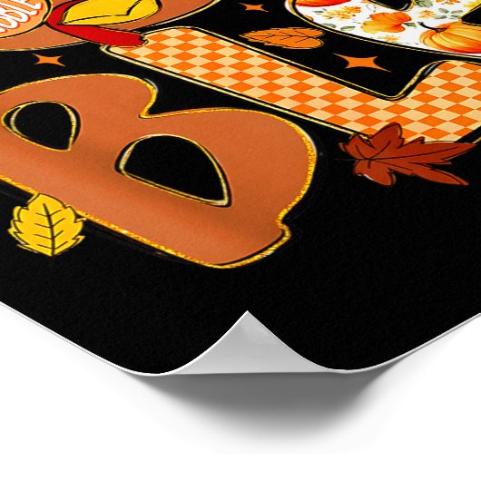 Cute Turkey Camo Happy Thanksgiving Fall Kids Boy Poster (Hoek)