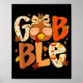 Cute Turkey Camo Happy Thanksgiving Fall Kids Boy Poster (Voorkant)