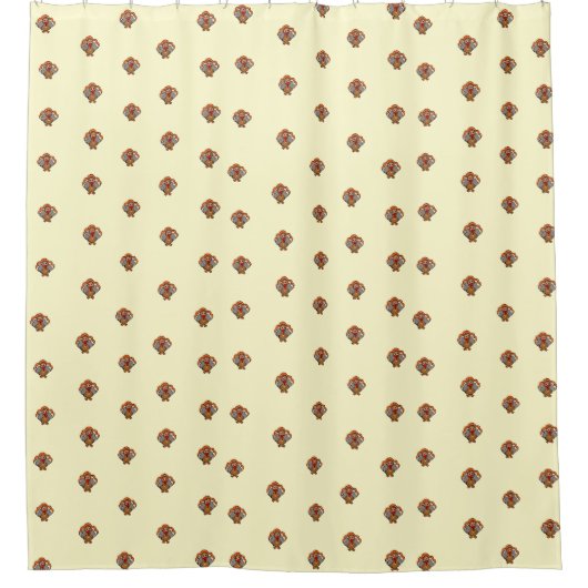 Cute turkey douchegordijn (Voorkant)