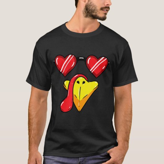 Cute Turkey Face Pilgrim Thanksgiving Costume T-shirt (Voorkant)