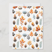 Cute Turkey Fall Foliage Thanksgiving 1st Birthday Kaart (Achterkant)