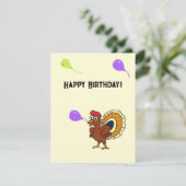 Cute turkey feestdagenkaart (Staand voorkant)