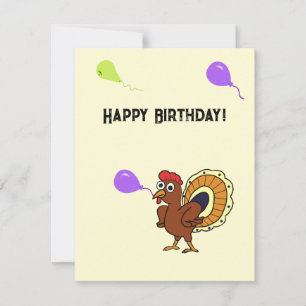 Cute turkey feestdagenkaart
