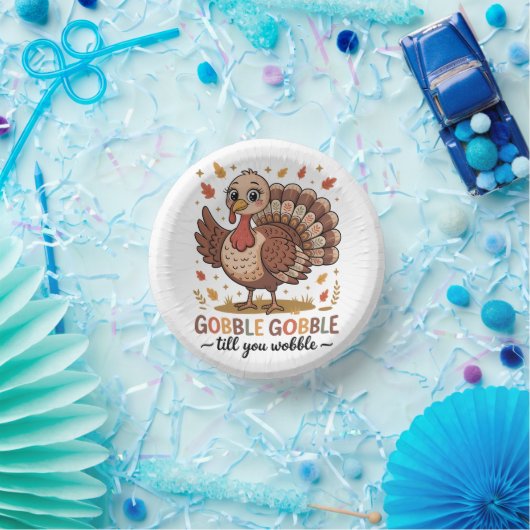 Cute Turkey & Funny Thanksgiving Vibes Papieren Kommen (Feest)