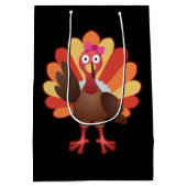 Cute Turkey Girl Gobble - Thanksgiving Gift Medium Cadeauzakje (Achterkant)