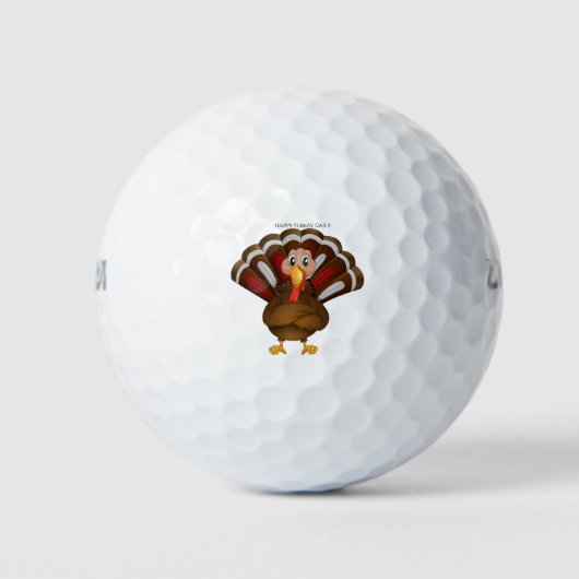 Cute Turkey Golfballen (Voorkant)