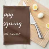 Cute  Turkey Happy Thanksgiving Theedoek (Quarter Fold)