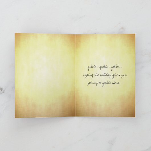 Cute Turkey Happy Thanksgiving Wenskaart Feestdagen Kaart (Binnen)