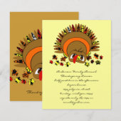 Cute Turkey Kaart (Voorkant / Achterkant)